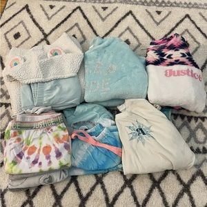 Bundle of Justice Girls Winter Pajamas - Size 12.